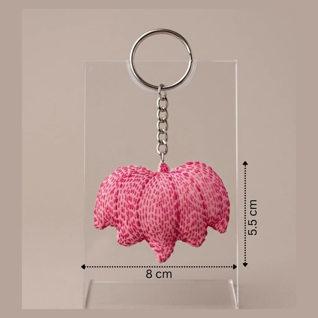 Padma- Kantha Stich Lotus Keychain 