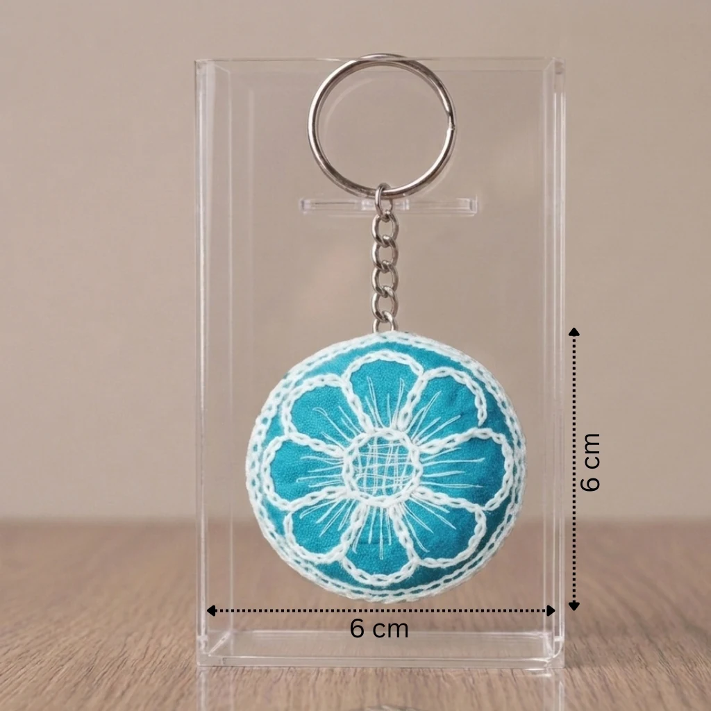 Aath Phoola - Pipili Applique Keychain 