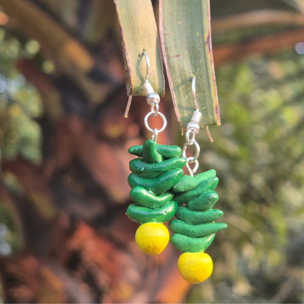 Nimbu Mirchi - Painted Clay Earrings 