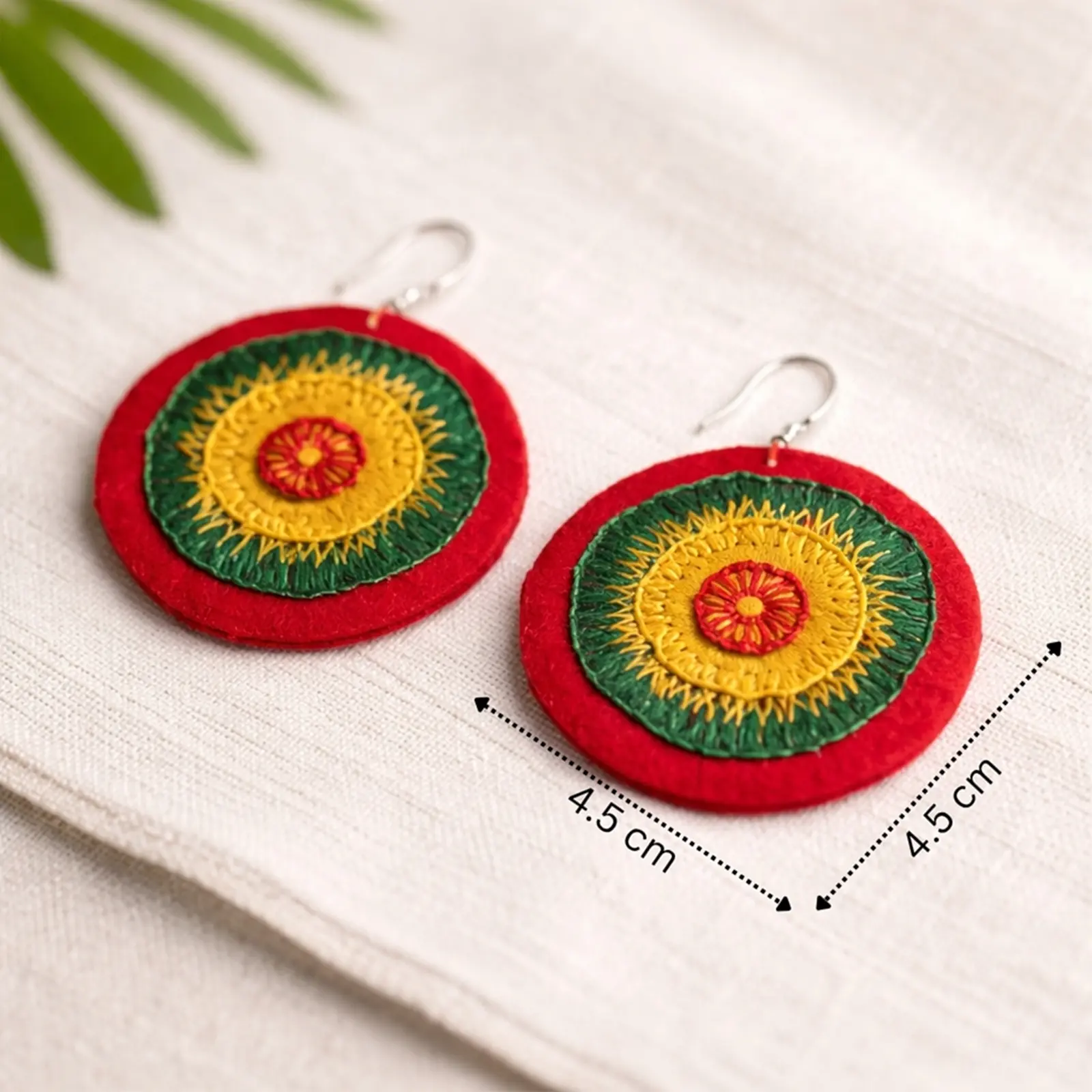 Phoola- Embroidered Fabric Earrings 