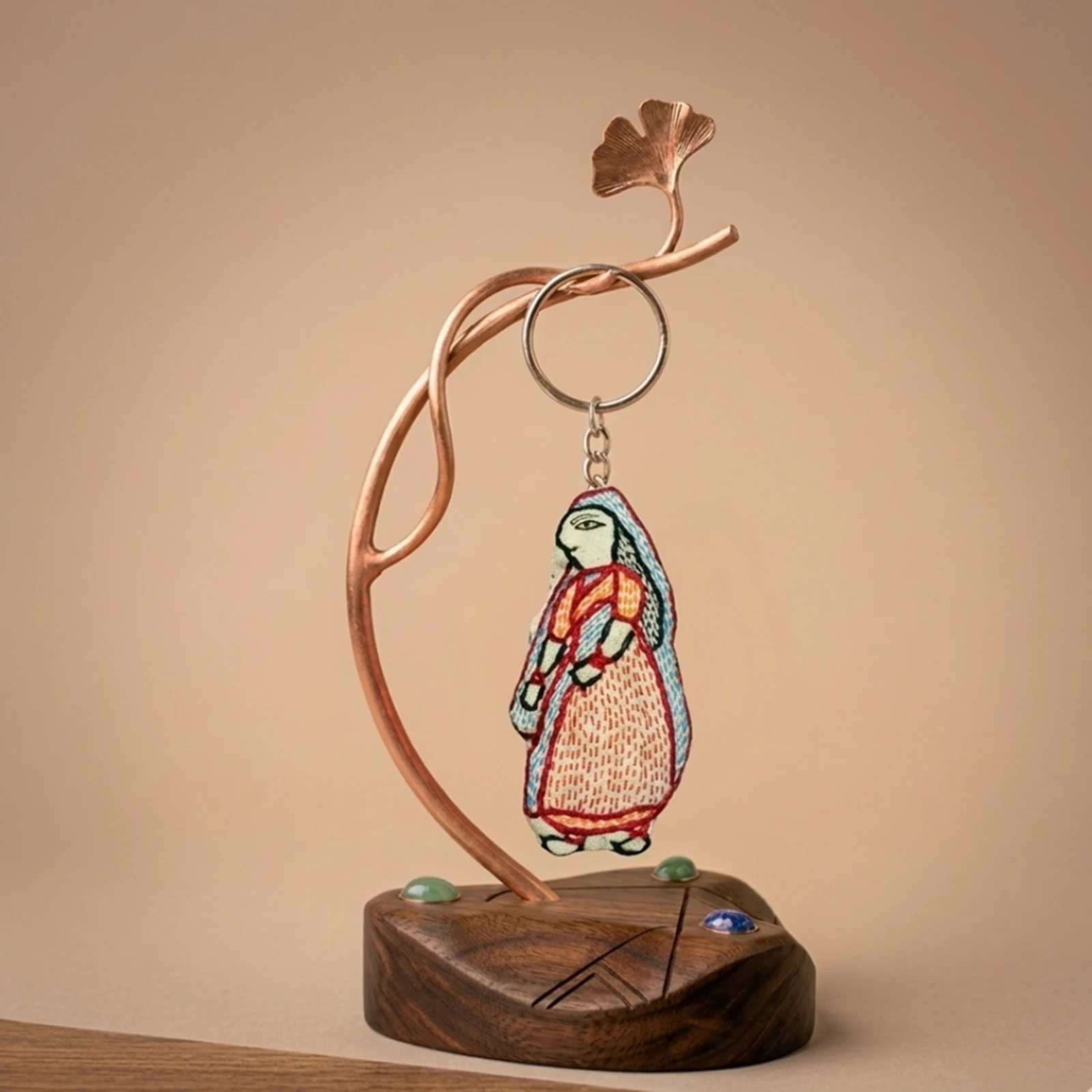  Sita Sundari - Sujani Embroidery Keychain 