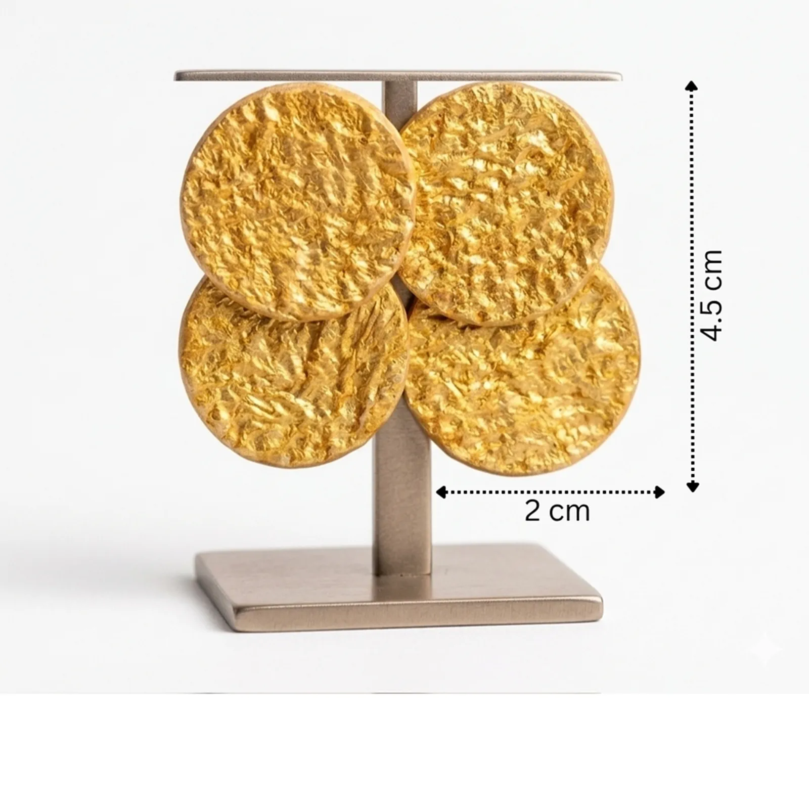 Two Layer Asharfi - Painted Clay Earrings 