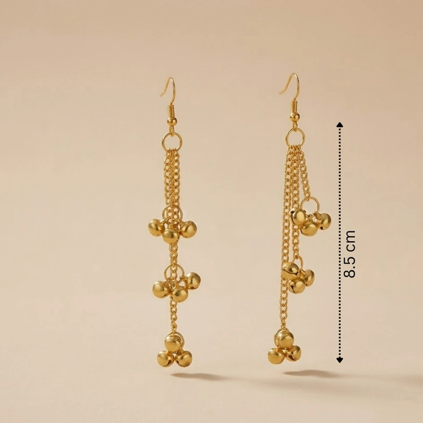 Golden Ghunghru- Handmade Oxidised Earrings