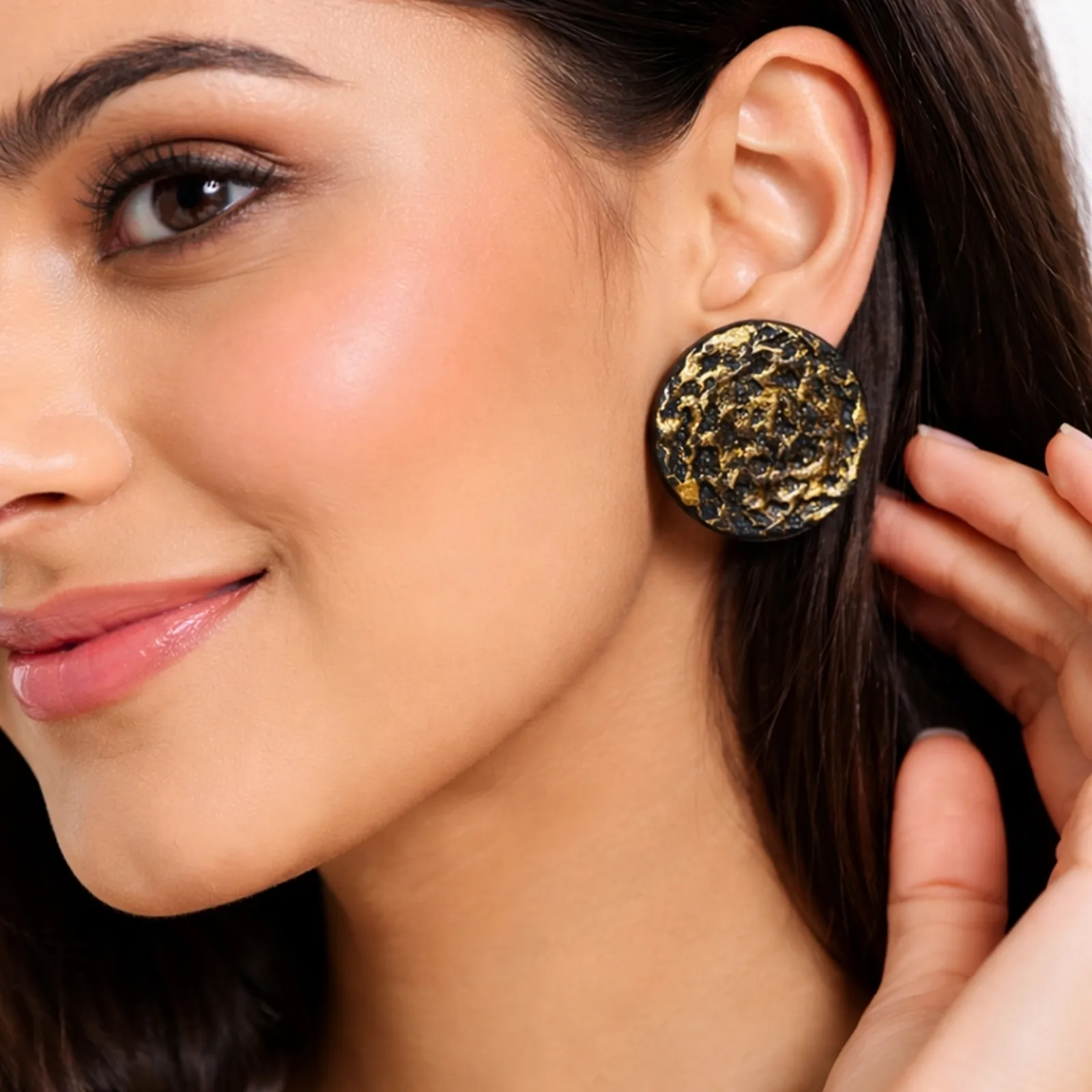 Kali Ashrafi -  Painted Clay Earrings 