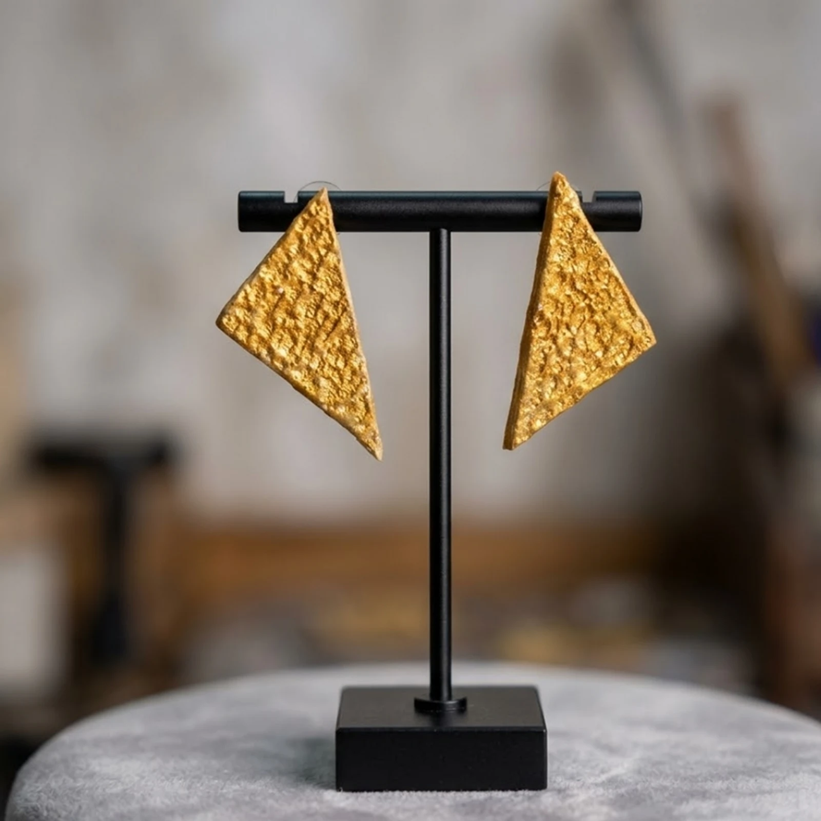 Tikona  -  Painted Clay Earrings