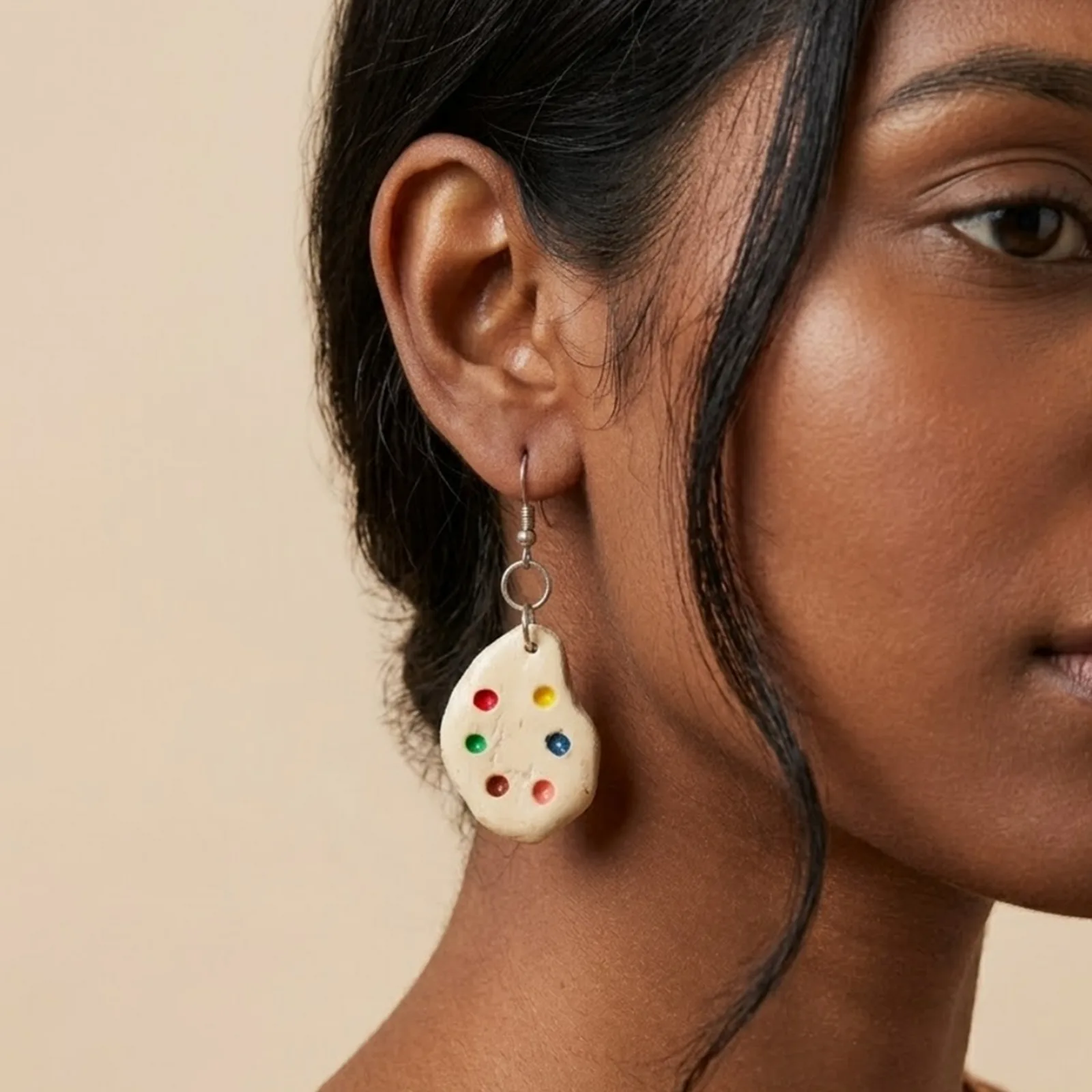 Color Pallette  -  Painted Clay Earrings 