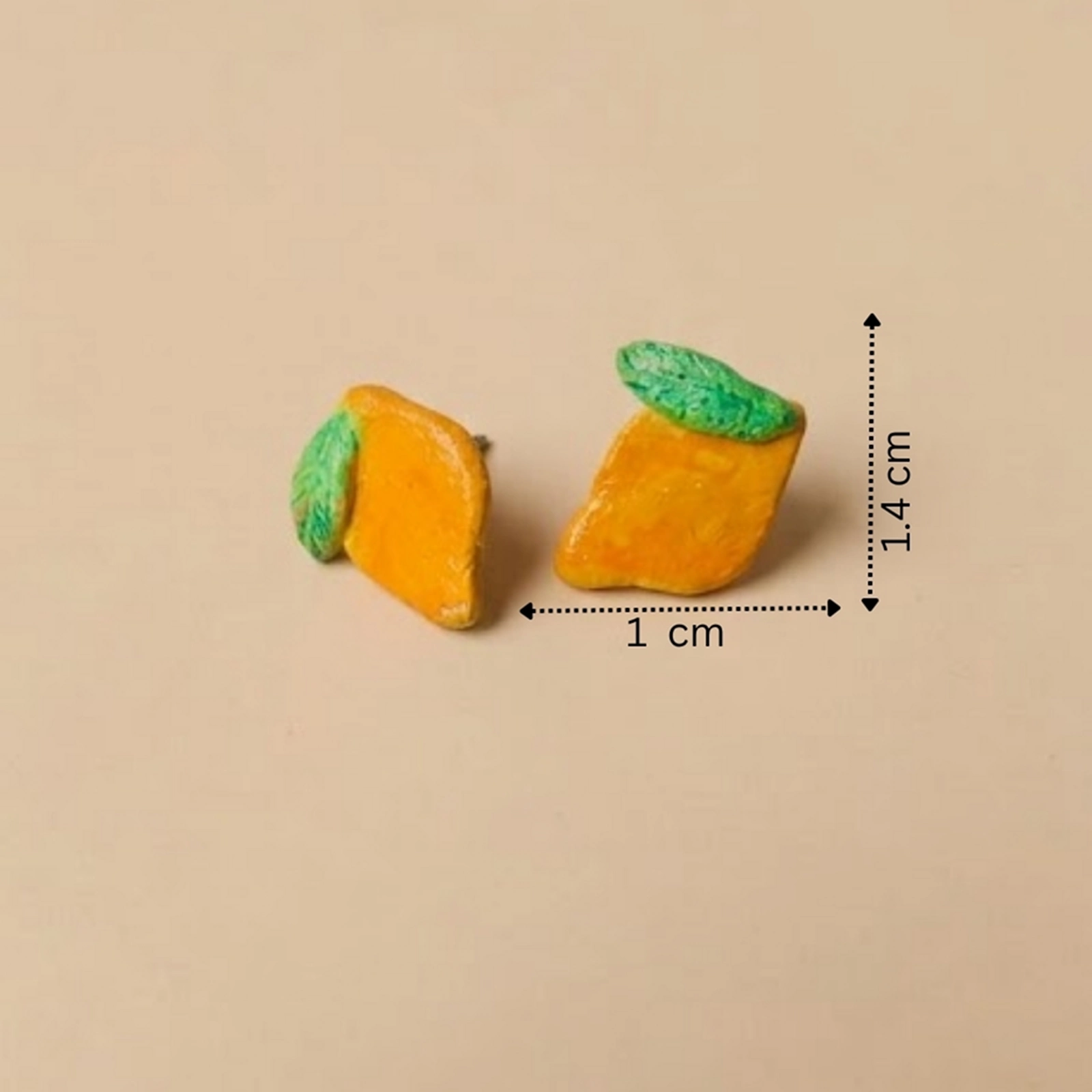  Peela Nimbu  -  Painted Clay Earrings